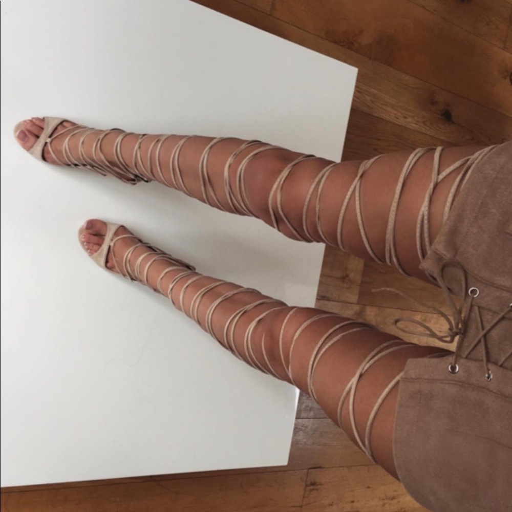 Brand new thigh high sandals! Never worn!
